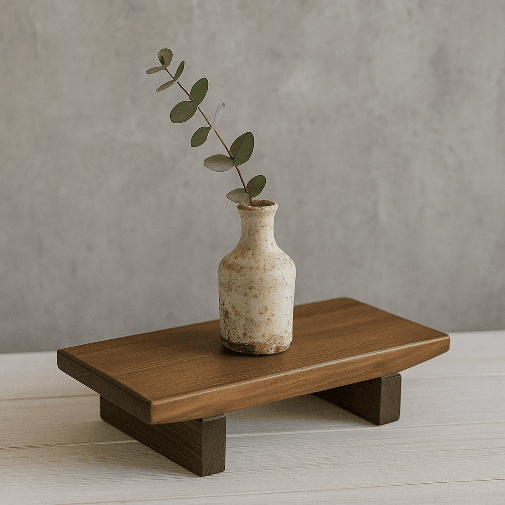 無垢材の花台・飾り台・ミニ仏壇｜アンティークブラウン｜50cm | 4枚目