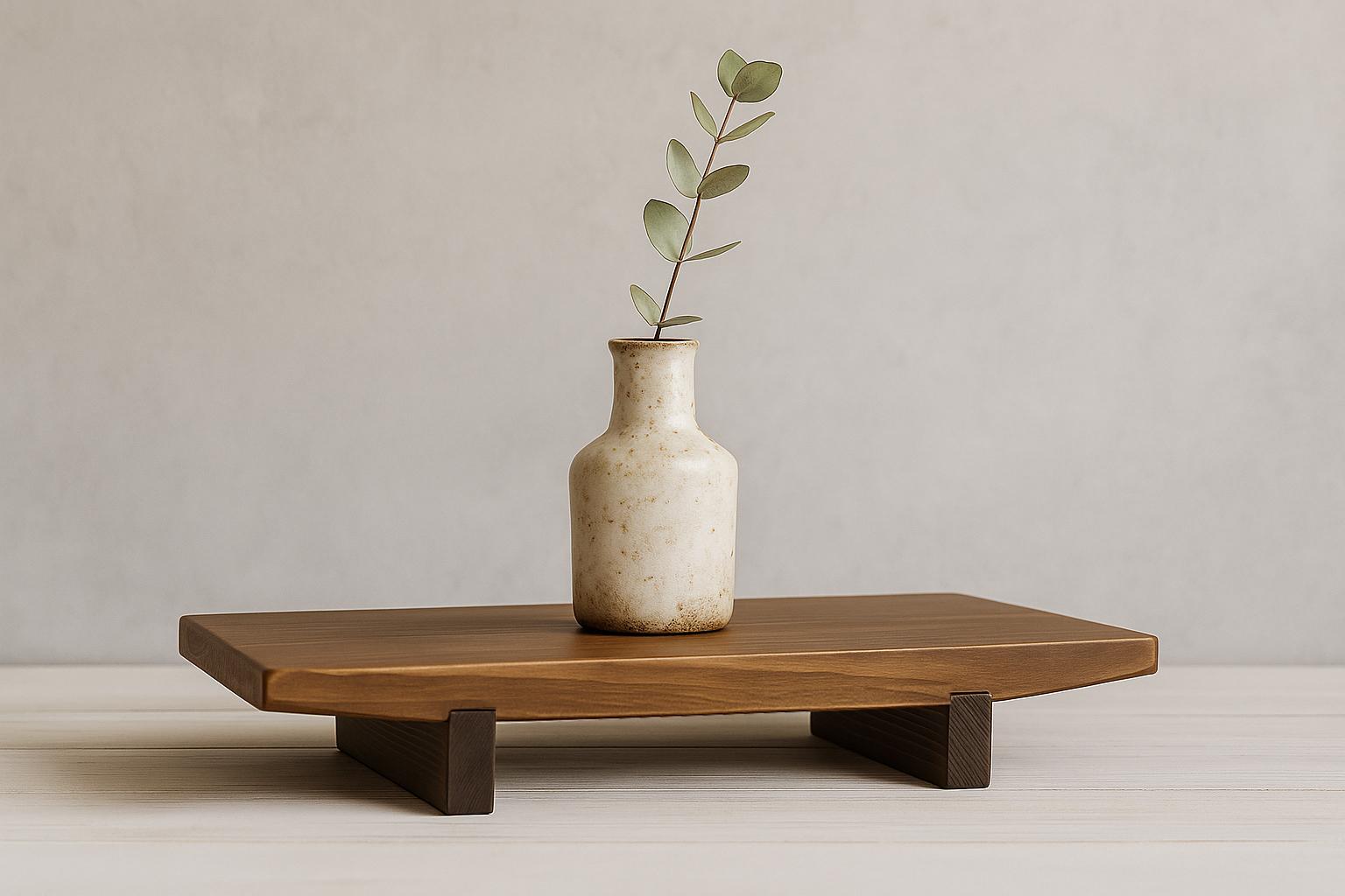 無垢材の花台・飾り台・ミニ仏壇｜アンティークブラウン｜50cm | 2枚目