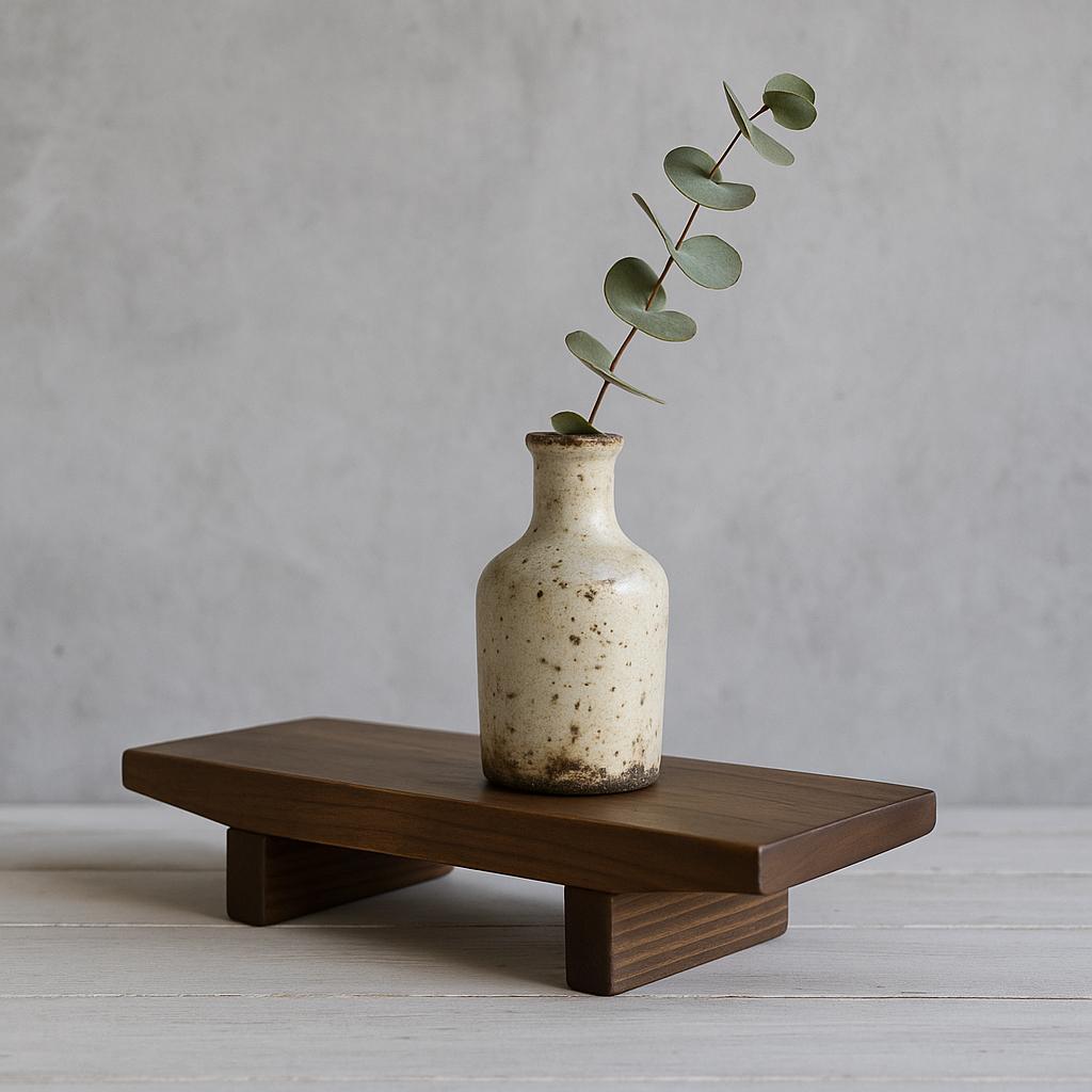 無垢材の花台・飾り台・ミニ仏壇｜アンティークブラウン｜50cm | 4枚目