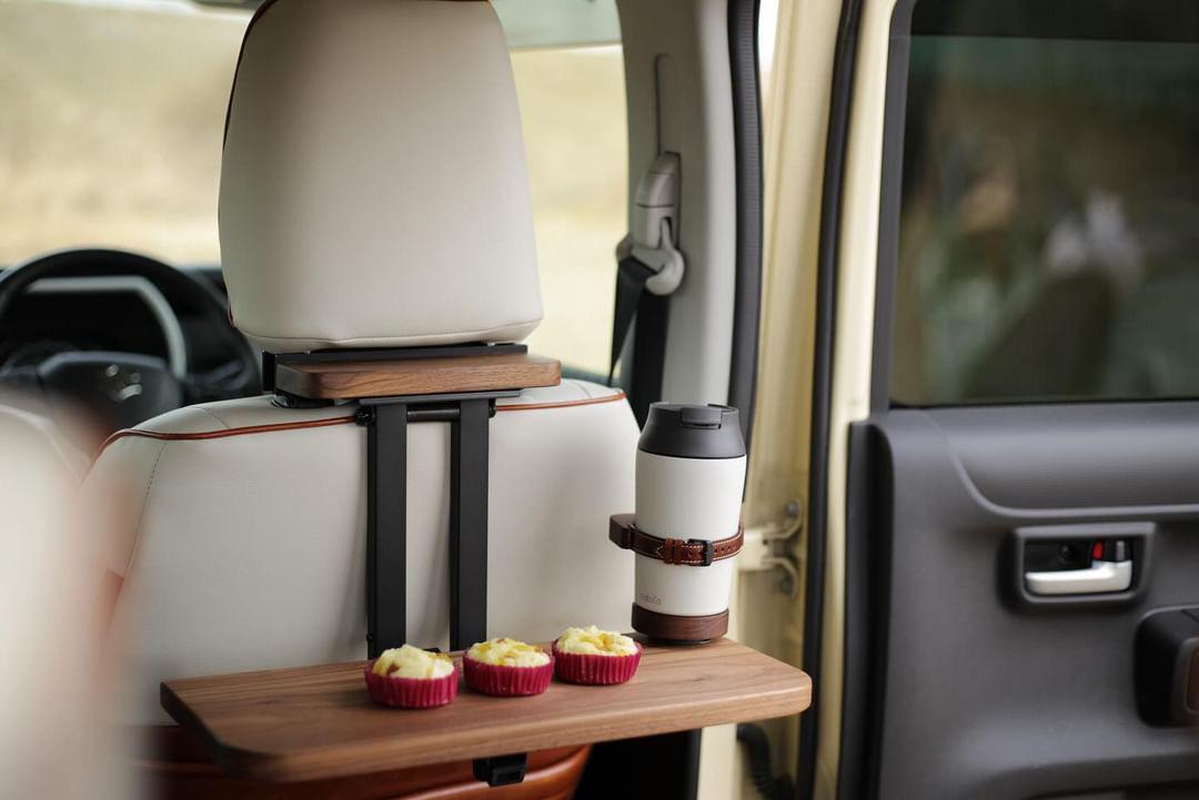 【ウォールナット】後部座席用の車載デスク｜移動できる書斎 | 13枚目