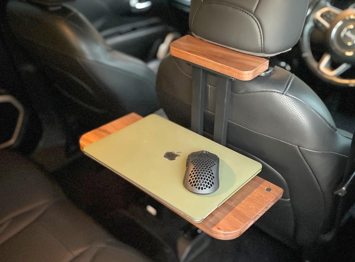 【ウォールナット】後部座席用の車載デスク｜移動できる書斎 | 10枚目