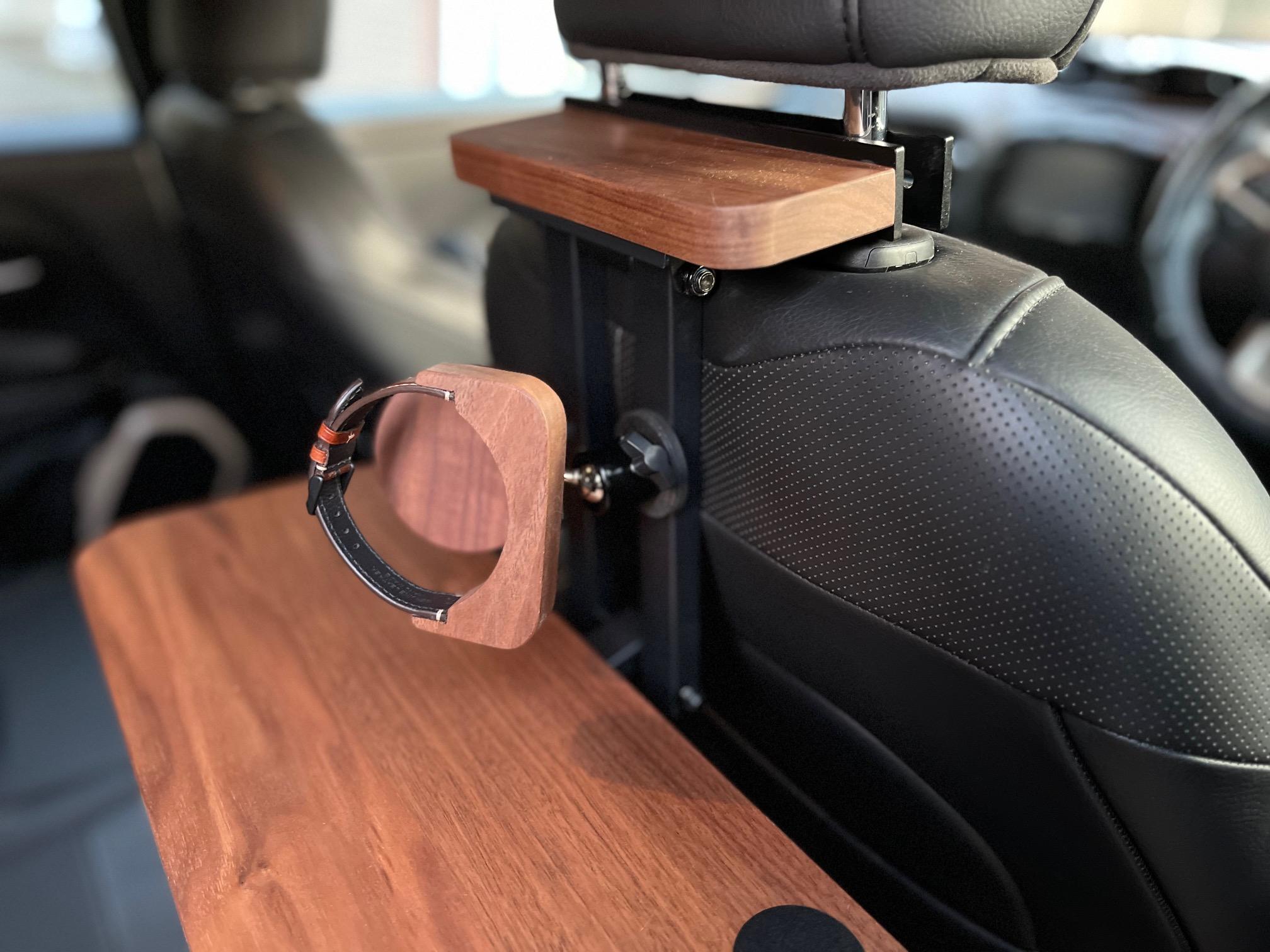 自在マグネット付ドリンクホルダー 車中泊 本革 ウォールナット カー用品 便利グッズ 木製 お洒落 | 10枚目