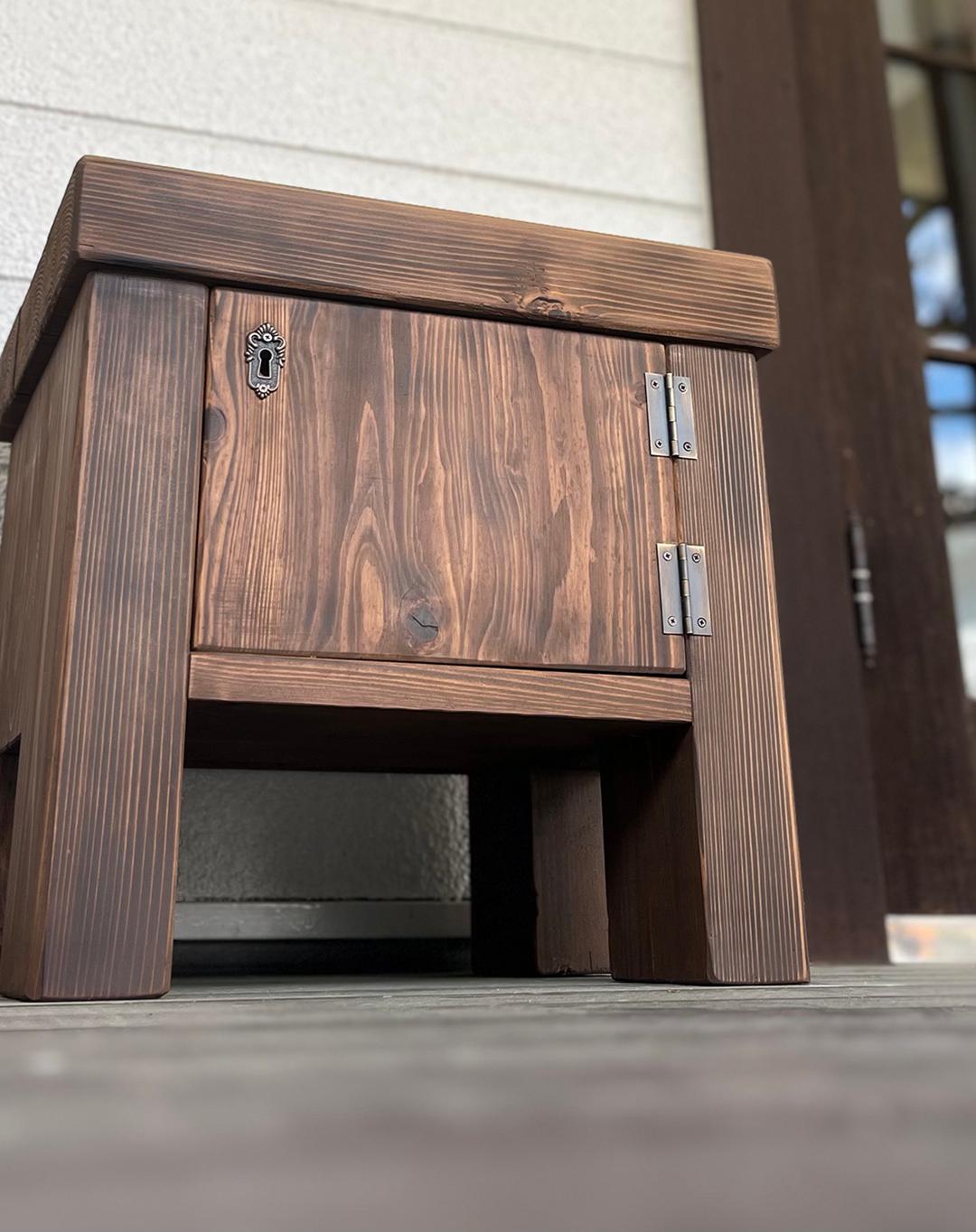 木製収納ガーデンミニベンチ 宅配ボックス 置き配 | 5枚目