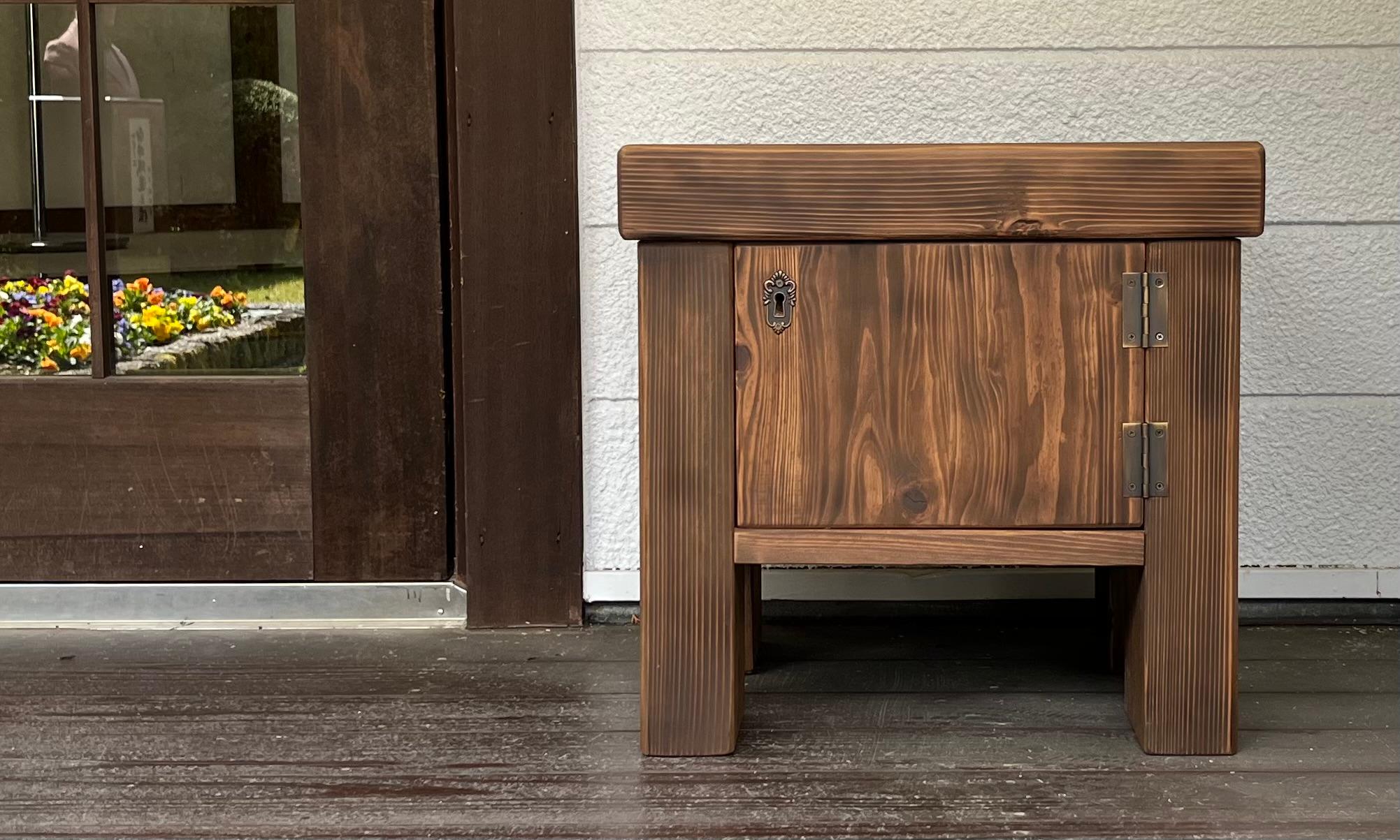 木製収納ガーデンミニベンチ 宅配ボックス 置き配 | 9枚目