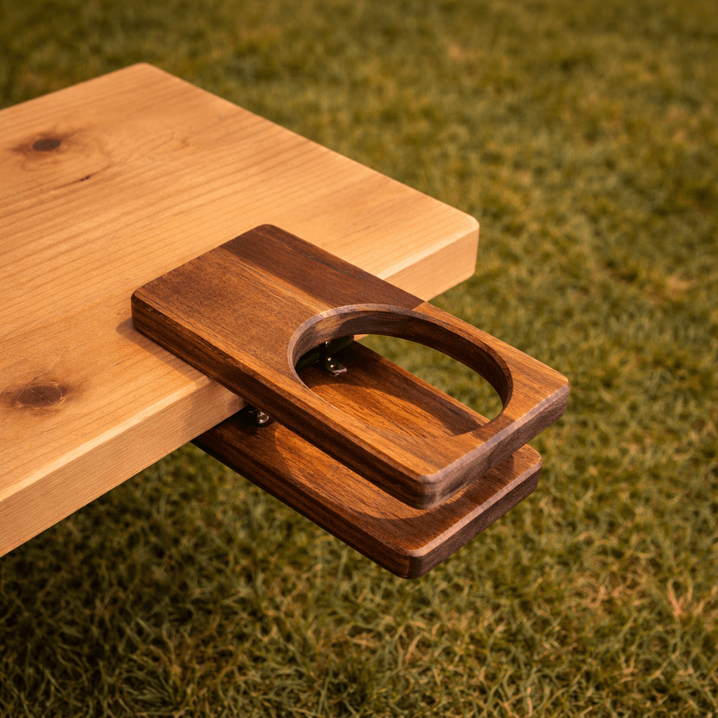 無垢材クリップ式ドリンクホルダー|ウォールナット/アカシア1枚目の画像