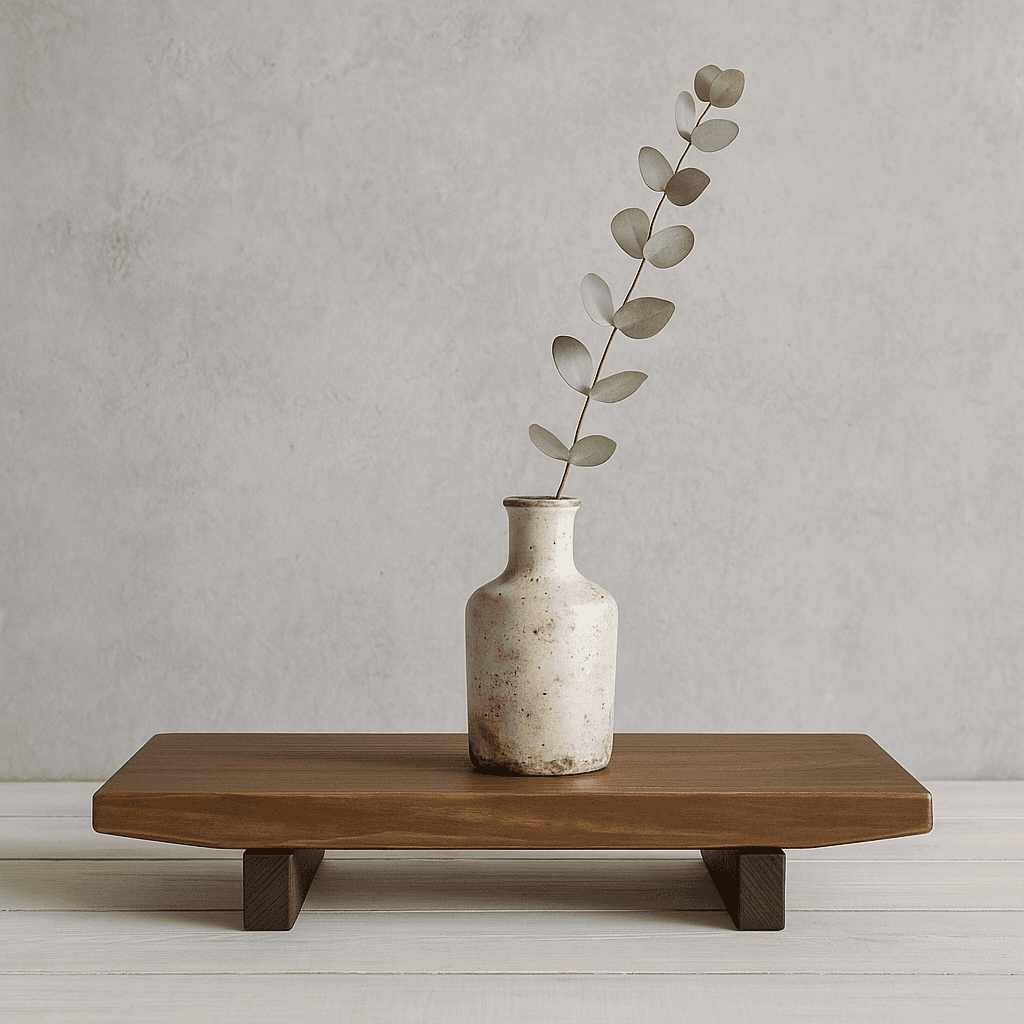 無垢材の花台・飾り台・ミニ仏壇|アンティークブラウン|50cm1枚目の画像