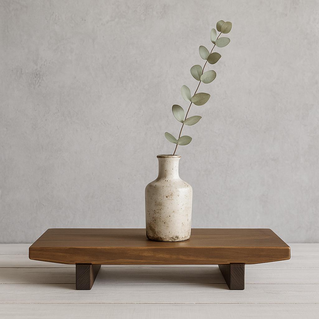 無垢材の花台・飾り台・ミニ仏壇|アンティークブラウン|50cm1枚目の画像