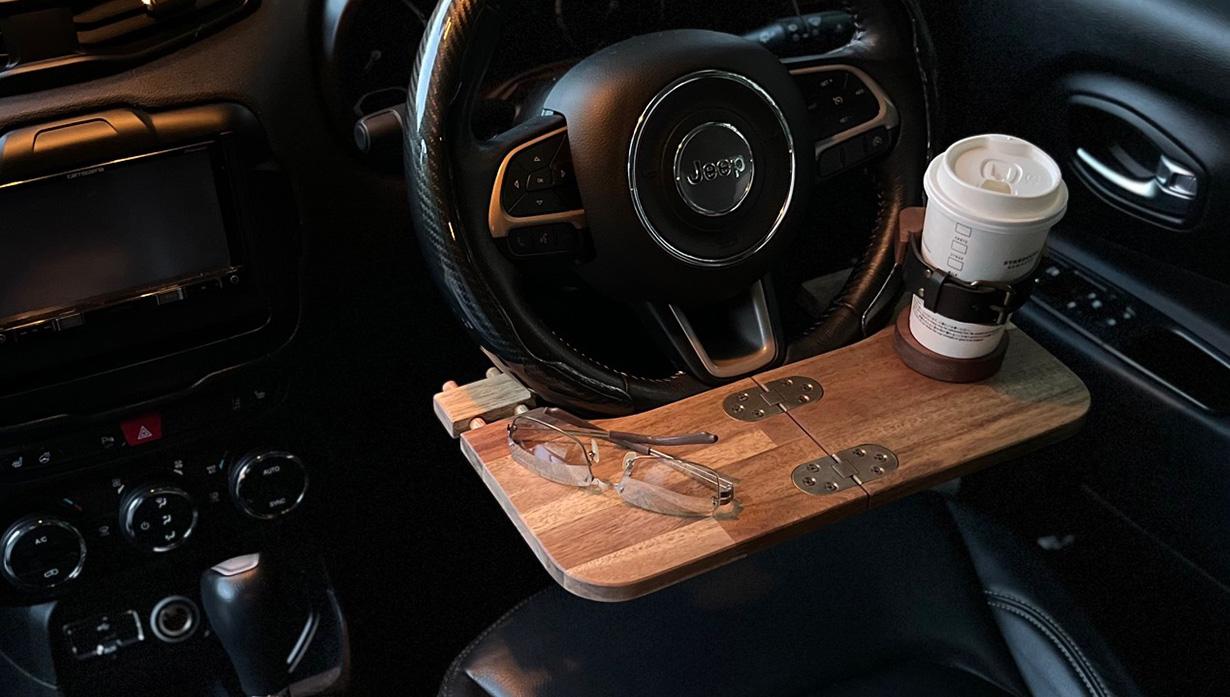 【アカシア】折りたためる車載デスク 車中泊 テーブル 車 ワークデスク カー用品 旅行 食事 車中飯 | 14枚目