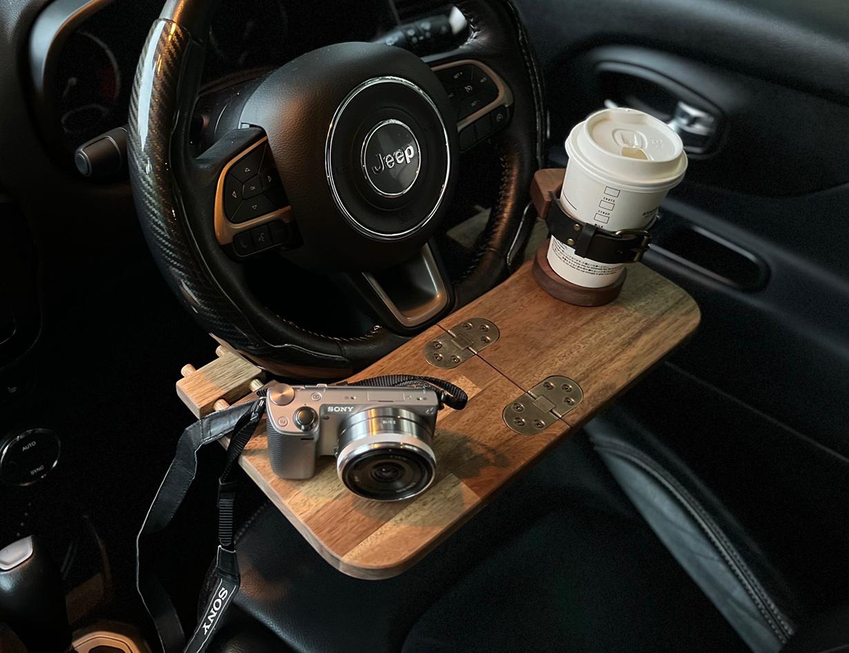 【アカシア】折りたためる車載デスク 車中泊 テーブル 車 ワークデスク カー用品 旅行 食事 車中飯 | 7枚目